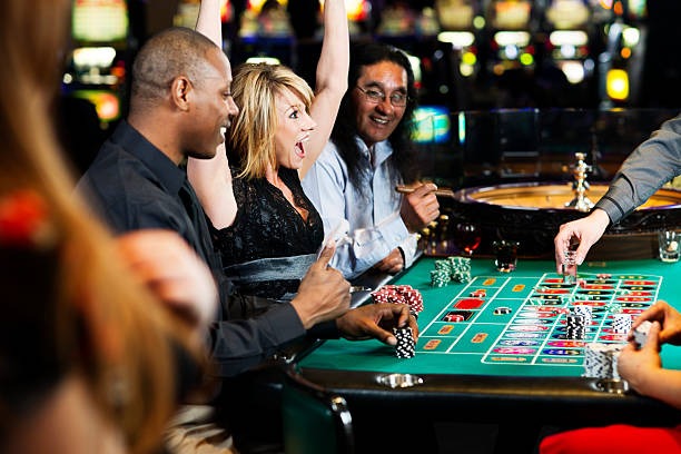 Live casino table with multiple camera angles